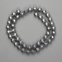 Perline di ematite colore argento sfaccettate da 8 mm+-, lunghezza 38 cm+-