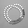 Perle di ematite colore argento a moneta 7,5 mm ±, lunghezza 38 cm ±