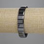 Bracciale in ematite, maglie 7,5×12 mm, elastico