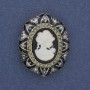 Spilla Cammeo Dama con strass