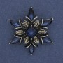Spilla pendente «Accento» con strass, metallo argentato, 34 mm+