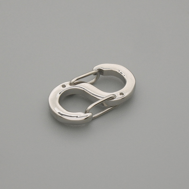 Fornitura chiusura 16×8,5 mm, metallo argentato