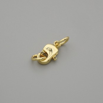 Chiusura a moschettone dorata 12×5 mm