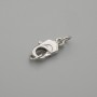 Chiusura moschettone 12×5 mm ± metallo argentato