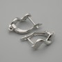 Ganci per orecchini in metallo argentato 17x6 mm ± coppia