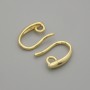 Ganci per orecchini dorati in metallo 14×2 mm – coppia