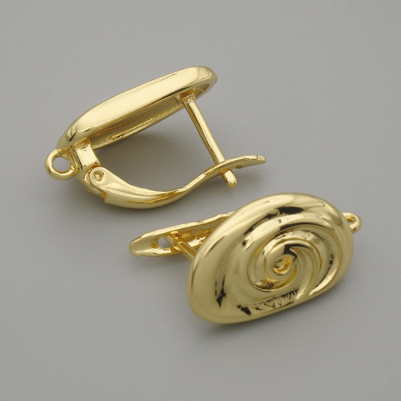 Ganci per orecchini in metallo dorato 16,5×10 mm - paio