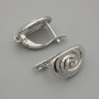 Ganci per orecchini in metallo argentato, 16,5×10 mm ±, coppia