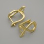 Ganci per orecchini dorati in metallo 16×11 mm ± paio