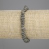 Braccialetto in pirite naturale non lavorata, diametro 5-7×3-5 mm, lunghezza 18 cm ± elastico
