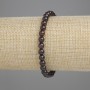 Bracciale in granato, palline lisce da 5 mm, lunghezza 18 cm +/- elastico