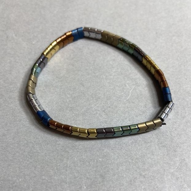 Bracciale in ematite a onda 5x3, 5 mm ±, lunghezza 18 cm ±