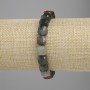 Bracciale in diaspro rosso, cubi facettati 8,5×8,5 mm, lunghezza 18 cm, base elastica