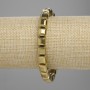 Bracciale in ematite dorata a cubetti