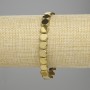 Bracciale in ematite dorata a monete da 8 mm ± lunghezza 18 cm ± elastico