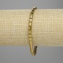 Bracciale ematite cilindro 5×4 mm ± colore dorato, lunghezza 18 cm ± elastico
