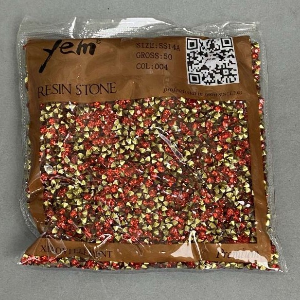 Strass rossi, diametro 4 mm ± confezione da 75 g (+ -)