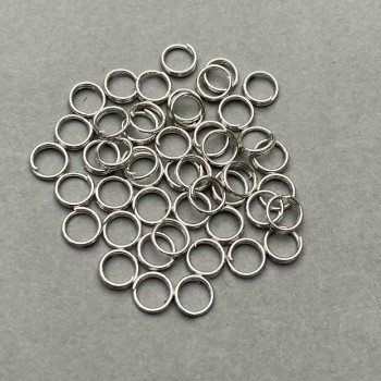 Anello a molla, diametro 6 mm, metallo argentato, confezione 0,5 kg