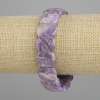Bracciale in pietra naturale charoite, maglie lisce, diametro 16×12 mm ±, lunghezza 18 cm ±, elastico