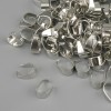 Supporto argentato per ciondolo, diametro foro circa 4 mm, lunghezza circa 8 mm, colore metallo argento, confezione 22 g +