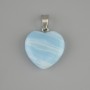 Ciondolo Cuore in Agata 20×20 mm ±, lunghezza 28 mm ±