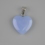 Ciondolo Cuore Acquamarina 20x20 mm (+/-), lunghezza 28 mm (+/-)