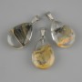 Pendente a goccia (resina trasparente) 25x18x35mm+