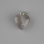 Ciondolo Cuore in Agata affumicata 15×15×22 mm+