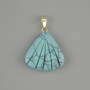 Pendente Conchiglia Turchese 20×20 mm ±, lunghezza 28 mm