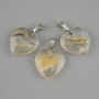 Pendente «Cuore» in resina trasparente 21×21×30 mm+