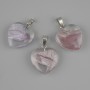Pendente Cuore in resina trasparente 20x21x30mm+