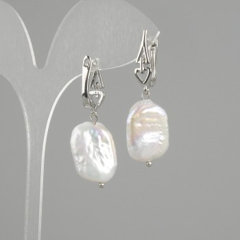 Orecchini barocchi con perle 18×15 mm, lunghezza 40 mm ±