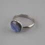 Orecchino con haliotite, 12 mm ±, metallo argentato