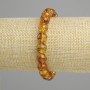Bracciale Ambra sfera liscia, diametro 9mm+-, lunghezza 18cm stretch