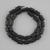 Perline Tormalina Schorl chips, diametro 10,5-12x7-7,5mm+- rocailles 3mm+-, lunghezza 39cm+