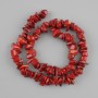 Perline Corallo chip, diametro 7-11x3-5mm+-, lunghezza 40cm+