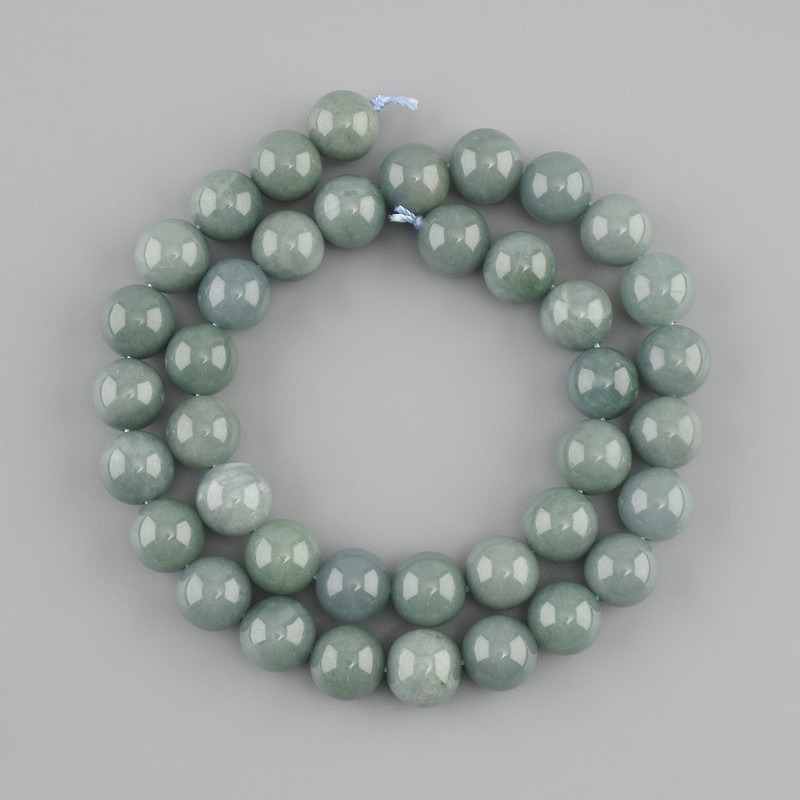 Perline Giadeite sfera liscia, diametro 10mm+-, lunghezza 38cm+