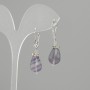 Orecchini Fluorite goccia, diametro 14x10mm+-, lunghezza 37mm+