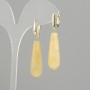 Orecchini Citrino goccia, diametro 32x10mm+-, lunghezza 50mm+