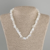 Collana Pietra di luna Opalite frammenti, diametro 7-10,5x3-4,5mm+-, lunghezza 40cm + 5cm catenella di prolunga