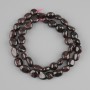 Perline di granato levigate 9-12, 5×8-9,5 mm ±, lunghezza 40 cm ±