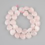 Perline Quarzo rosa cuore, diametro 14x14mm+-, lunghezza 35cm+