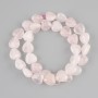 Perline quarzo rosa cuore, diametro 12x12mm+-, lunghezza 38cm+