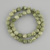 Perline Serpentino sfaccettate, diametro 9x8mm+-, lunghezza 37cm+- su filo