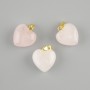 Ciondolo Cuore Quarzo Rosa 15x15x23mm+