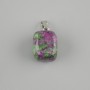 Pendente Totem zoisite blocco 14×11×11 mm ±, lunghezza circa 23 mm, dimensioni assortite