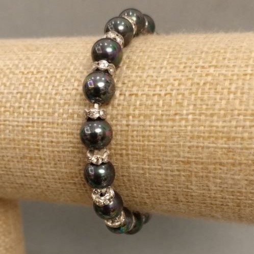 Bracciale perle Majorica, lunghezza 18cm+- elastico
