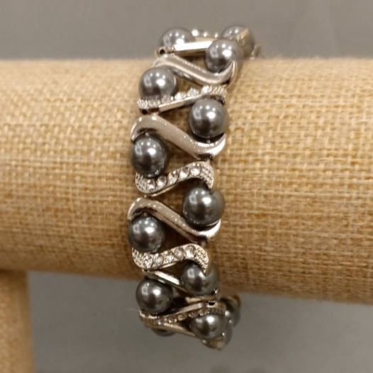 Bracciale perle Majorica, lunghezza 18cm+- elastico