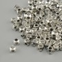 Componente perlina distanziatore colore metallo argento, diametro 3x3 mm +- foro diametro 1,8 mm +- confezione 20 g (~133 pz.)