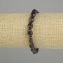 Bracciale Granato burattato, diametro 10-11x7-7,5mm+-, lunghezza 18cm +- elasticizzato